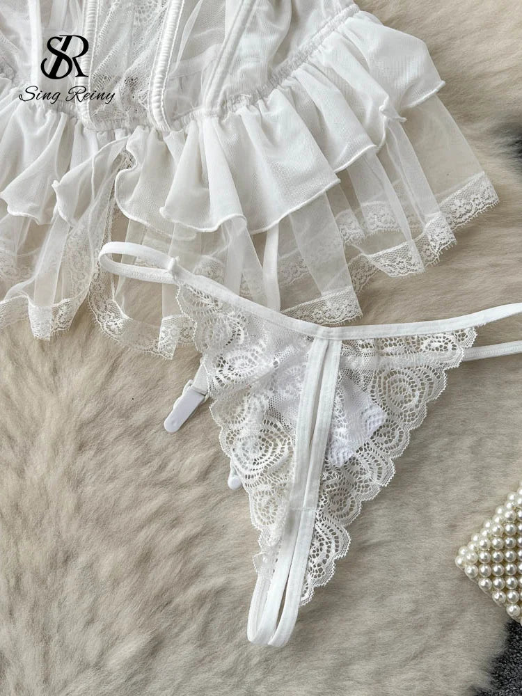 Komplet Gorsetowy Push-Up "Red Drama"