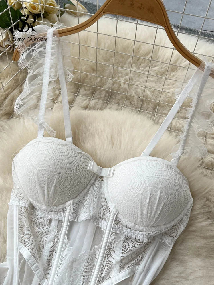 Komplet Gorsetowy Push-Up "Red Drama"