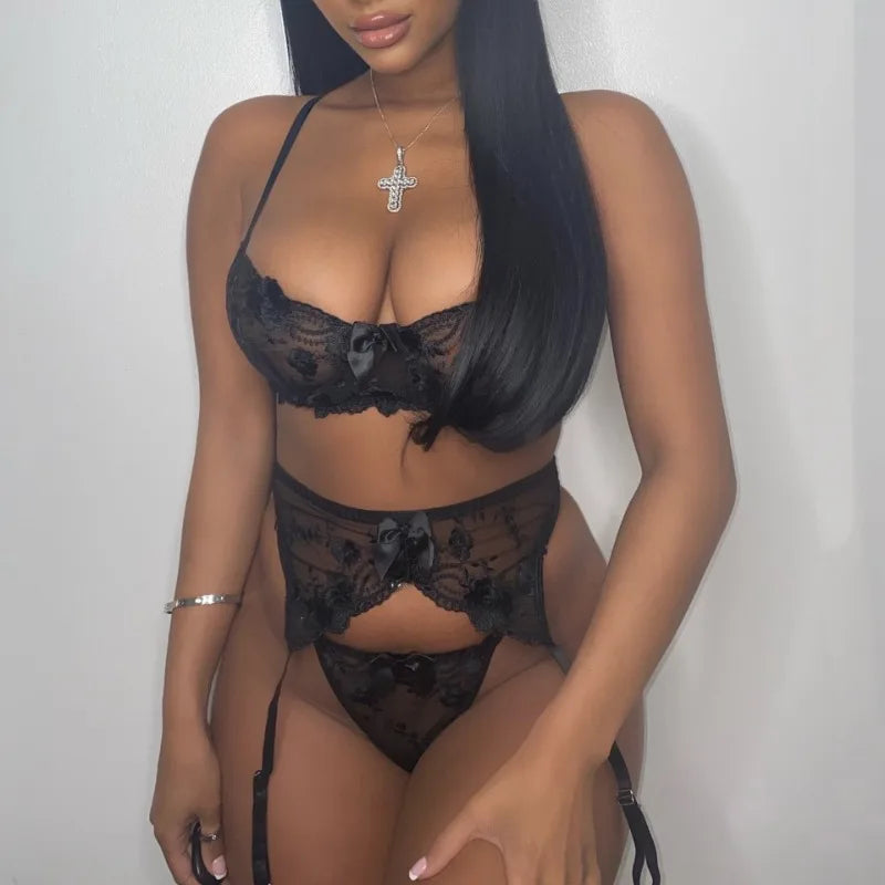 Luksusowy Komplet "Black Rose"