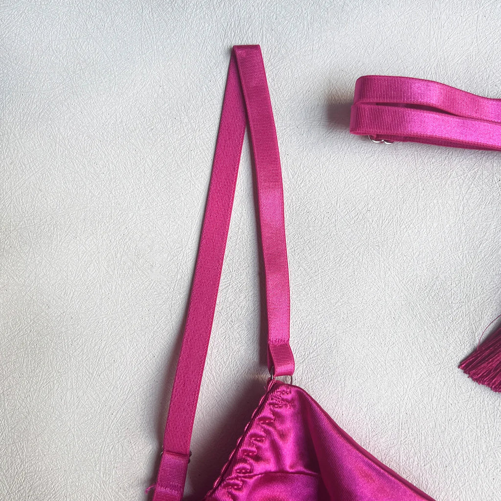 3-Częściowy Komplet Bielizny Satynowej