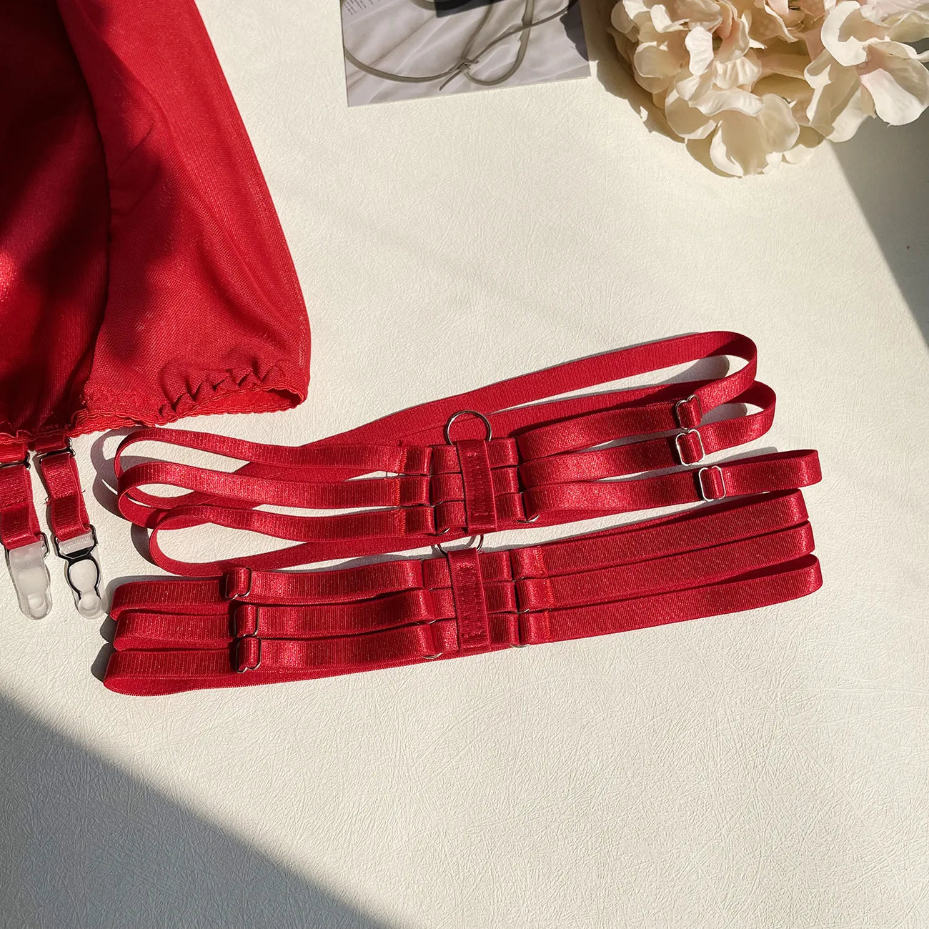 3-Częściowy Komplet Bielizny Satynowej