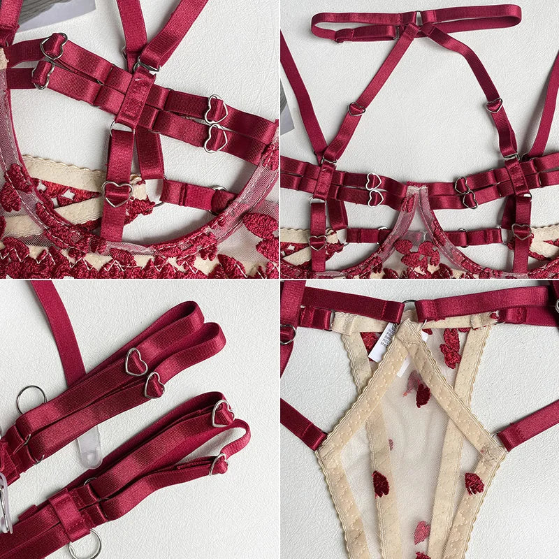 4-Częściowy Komplet "Queen of Hearts"