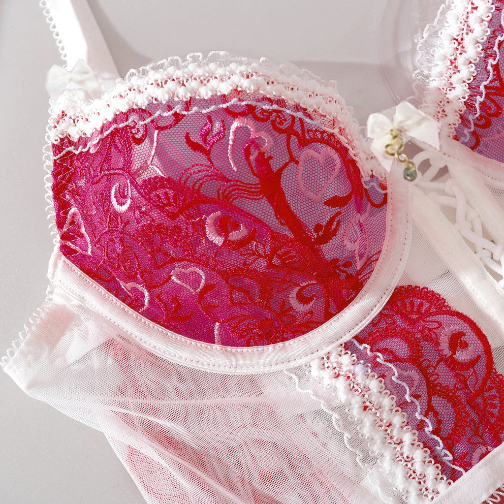 Komplet Gorsetowy "Różowy Sen"